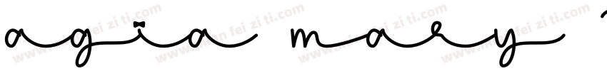 agia mary Regular字体转换